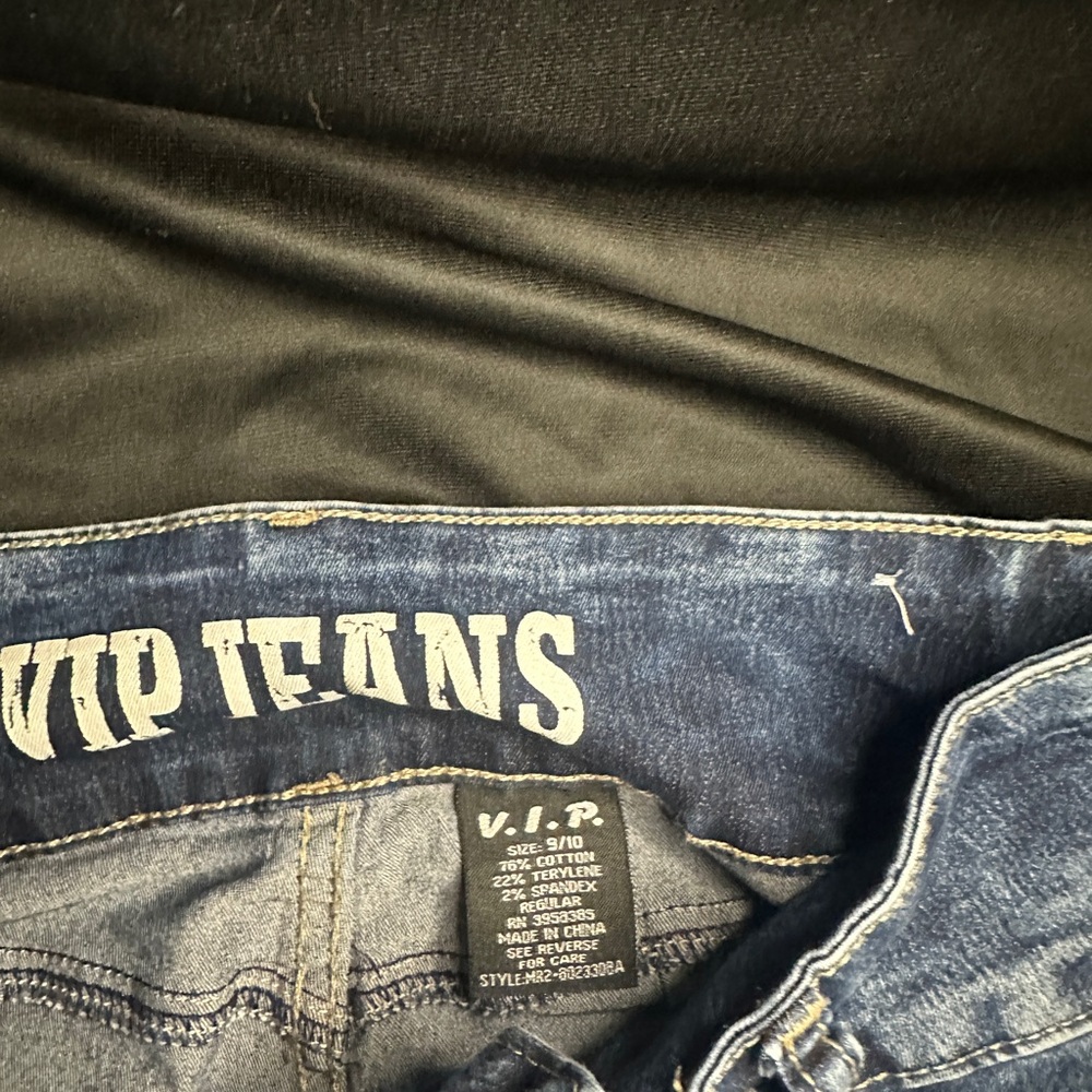 Blue Denim Jeans-avid wash-VIP jeans-ladies size 9/10-#439 - Picture 4 of 5